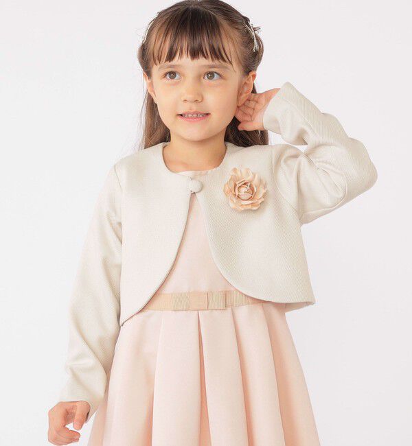 SHIPS KIDS「SHIPS KIDS:110～130cm / セレモニー ボレロジャケット コサージュ付き」|ボレロ|