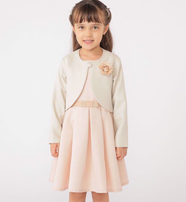 SHIPS KIDS「SHIPS KIDS:110～130cm / セレモニー ボレロジャケット コサージュ付き」|ボレロ|