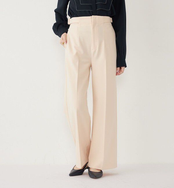 SHIPS Colors 「SHIPS Colors:〈手洗い可能/セットアップ対応可〉ストレッチ ジョーゼット ワイドパンツ」|その他|