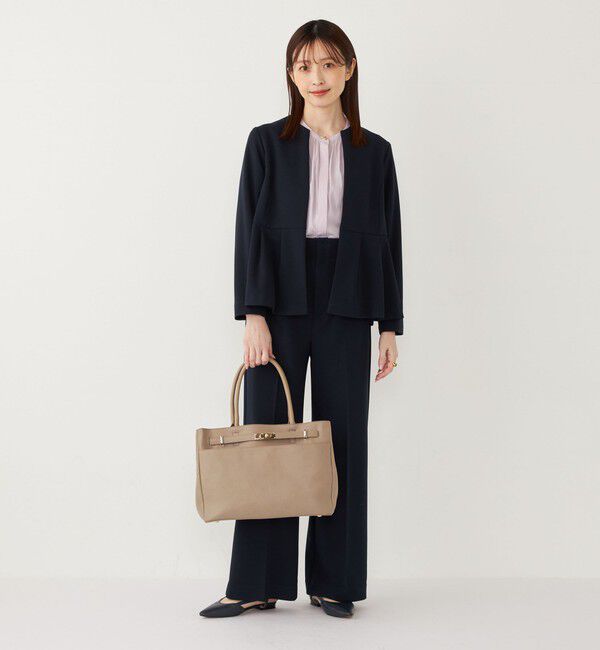 SHIPS Colors 「SHIPS Colors:〈手洗い可能/セットアップ対応可〉ストレッチ ジョーゼット ワイドパンツ」|その他|