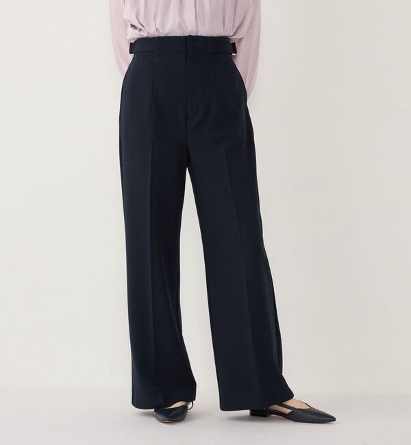 SHIPS Colors 「SHIPS Colors:〈手洗い可能/セットアップ対応可〉ストレッチ ジョーゼット ワイドパンツ」|その他|