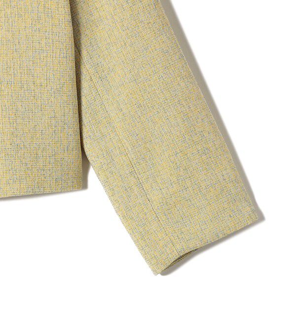 SHIPS Colors 「SHIPS Colors:ツイードライク クロップド ジャケット 2◇」|ノーカラージャケット|