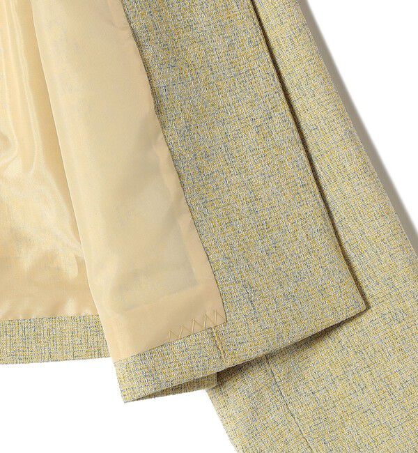 SHIPS Colors 「SHIPS Colors:ツイードライク クロップド ジャケット 2◇」|ノーカラージャケット|