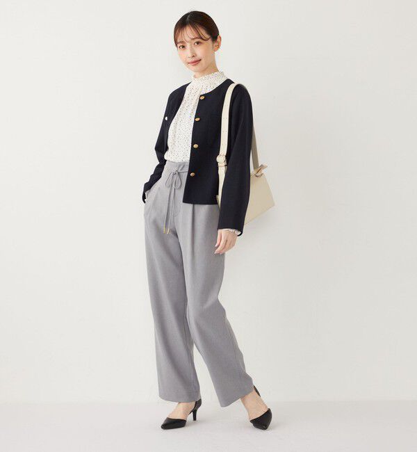 SHIPS Colors 「SHIPS Colors:ツイードライク クロップド ジャケット 2◇」|ノーカラージャケット|