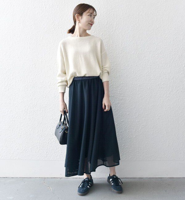 SHIPS any「SHIPS any:〈手洗い可能〉メッシュ サーキュラー スカート」|スカート|