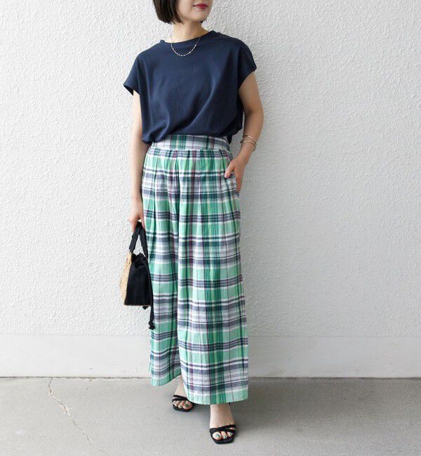 SHIPS any「SHIPS any:〈洗濯機可能〉マドラス チェック タック フレア パンツ」|その他|