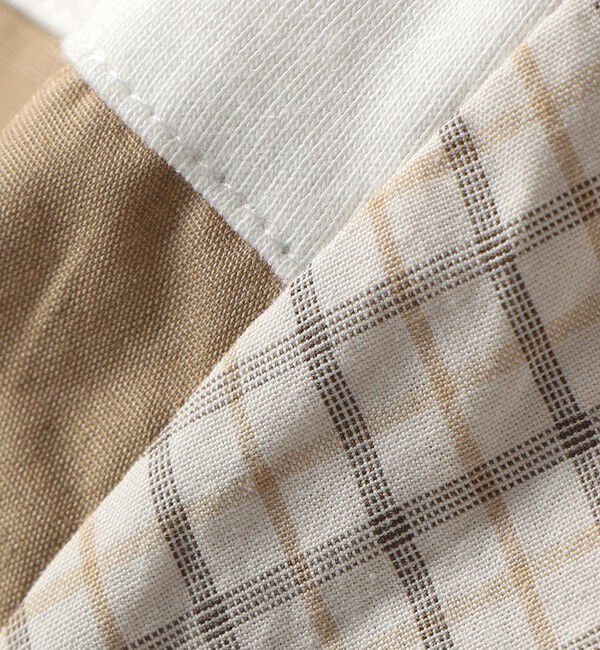 SHIPS KIDS「SHIPS KIDS:80～90cm / チェック 切替 半袖 TEE」|Tシャツ・カットソー|