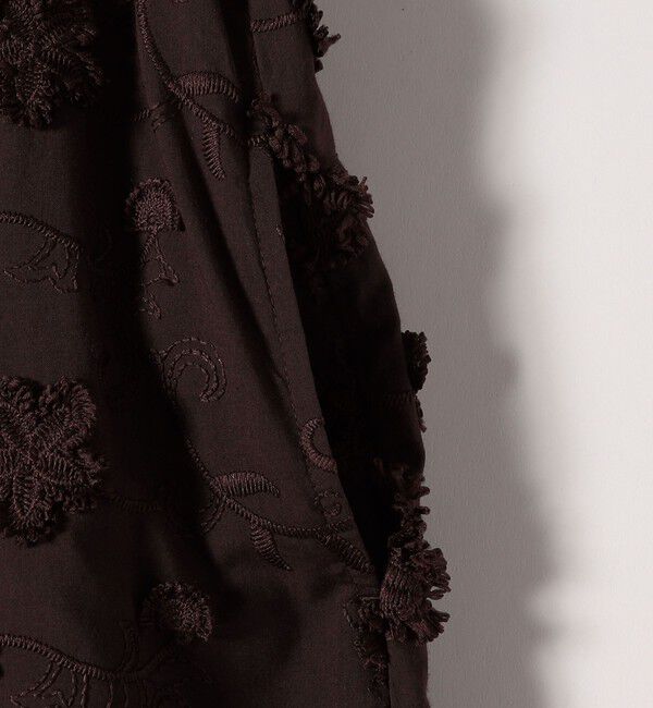 SHIPS any「SHIPS any:〈手洗い可能〉3D フラワー エンブロイダリー ギャザー サロペット」|オールインワン|