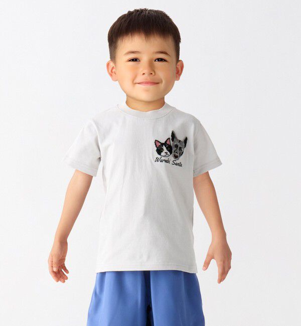 SHIPS Colors 「さかがみ家&times;SHIPS KIDS:80～130cm / コラボ 刺繍 Tシャツ◇」|Tシャツ・カットソー|ライトグレー