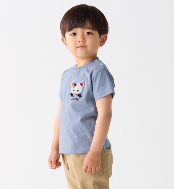 SHIPS Colors 「さかがみ家&times;SHIPS KIDS:80～130cm / コラボ 刺繍 Tシャツ◇」|Tシャツ・カットソー|