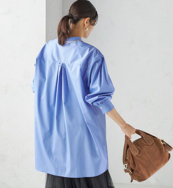 SHIPS for women「〈手洗い可能〉ソリッド バックタック チュニック シャツ」|チュニック|