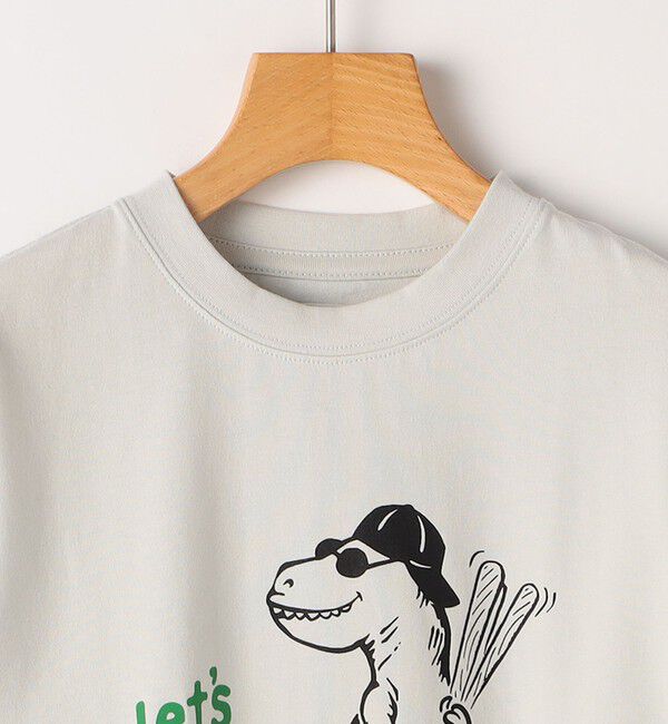 SHIPS KIDS「【SHIPS KIDS別注】ARCH＆LINE:80～90cm / ダイナソー ロングスリーブ Tシャツ」|Tシャツ・カットソー|