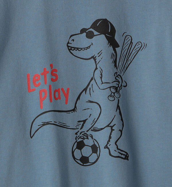 SHIPS KIDS「【SHIPS KIDS別注】ARCH＆LINE:80～90cm / ダイナソー ロングスリーブ Tシャツ」|Tシャツ・カットソー|