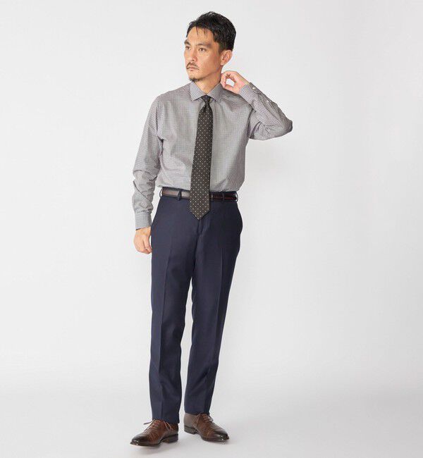 SHIPS「GUY ROVER: ギンガムチェック ワイドカラー シャツ」|シャツ・ブラウス|