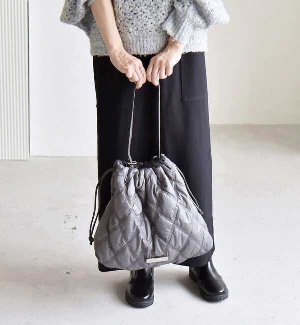 quaranciel「quaranciel: キルティング ワンハンドル ドロスト トート バッグ（A4対応）」|トートバッグ|