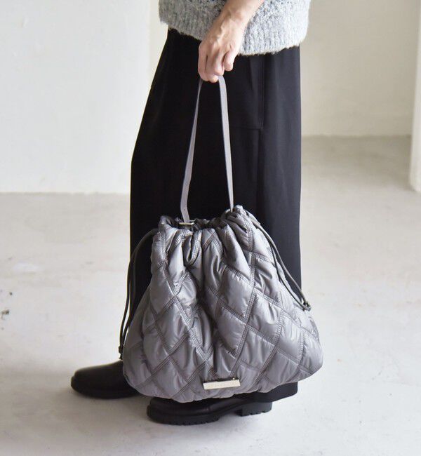quaranciel「quaranciel: キルティング ワンハンドル ドロスト トート バッグ（A4対応）」|トートバッグ|