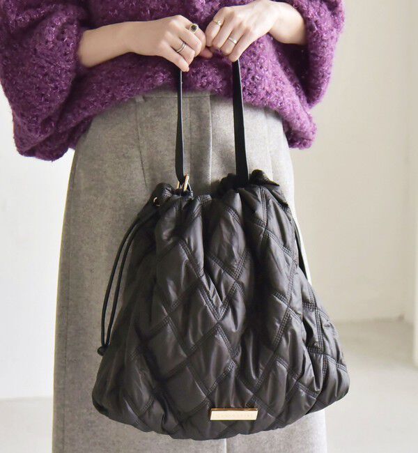quaranciel「quaranciel: キルティング ワンハンドル ドロスト トート バッグ（A4対応）」|トートバッグ|