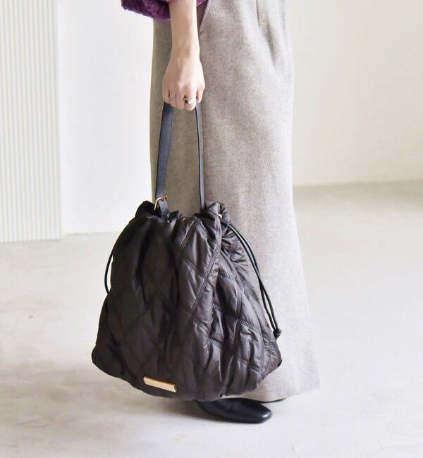 quaranciel「quaranciel: キルティング ワンハンドル ドロスト トート バッグ（A4対応）」|トートバッグ|