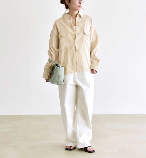 quaranciel「《予約》quaranciel:〈洗濯機可能〉ルーズ ポケット シャツ」|シャツ・ブラウス|