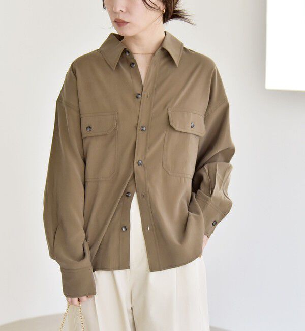 quaranciel「《予約》quaranciel:〈洗濯機可能〉ルーズ ポケット シャツ」|シャツ・ブラウス|