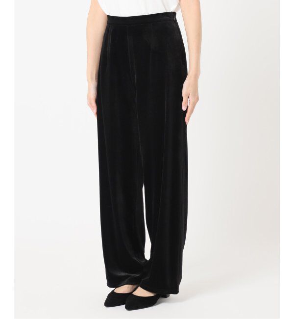 OUTDOOR PRODUCTS Usual Things「刺繍ベロアフレアパンツ」|スラックス|