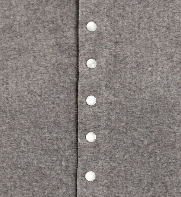 MACPHEE「コットンポリエステルベロア クルーネックカーディガン」|カーディガン|