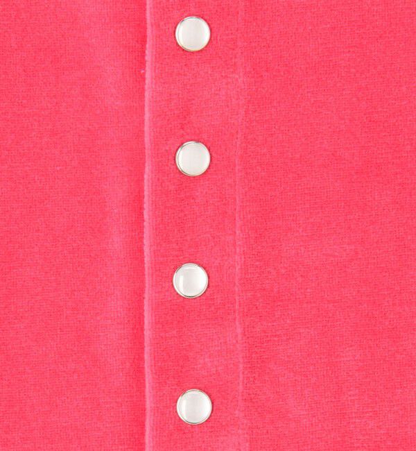 MACPHEE「コットンポリエステルベロア クルーネックカーディガン」|カーディガン|