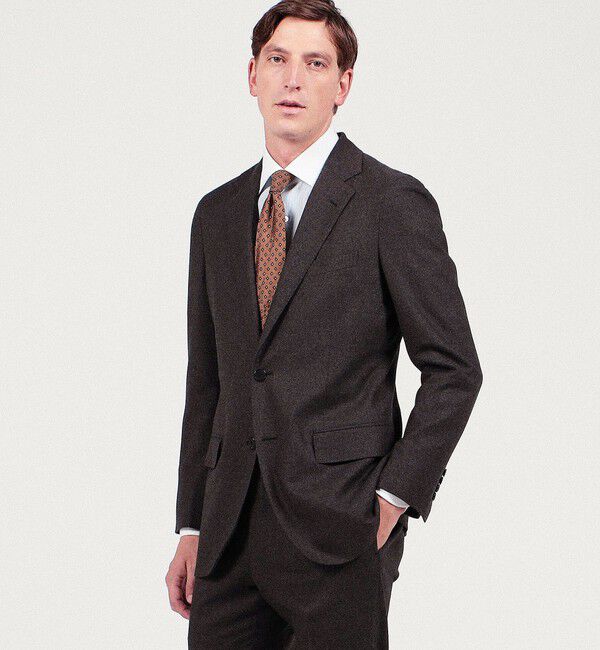 TOMORROWLAND MENS「Super130'sミルドサージ シングルブレステッド2Bジャケット Drago Swing」|テーラードジャケット|