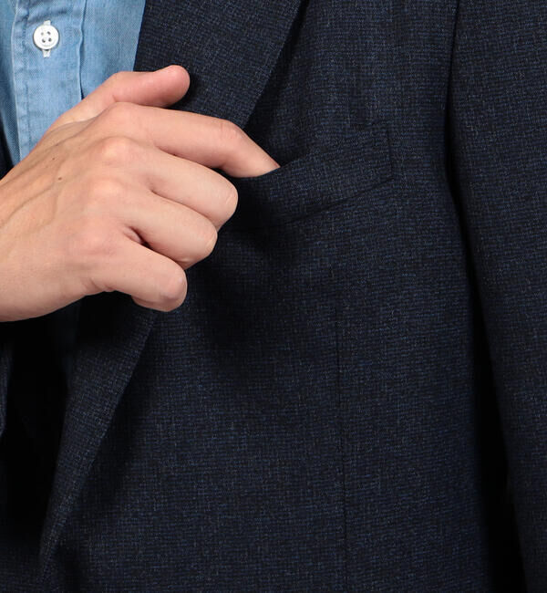 TOMORROWLAND MENS「Super130'sミルドサージ シングルブレステッド2Bジャケット Drago Swing」|テーラードジャケット|