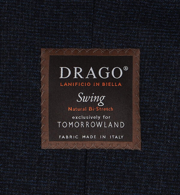 TOMORROWLAND MENS「Super130'sミルドサージ シングルブレステッド2Bジャケット Drago Swing」|テーラードジャケット|