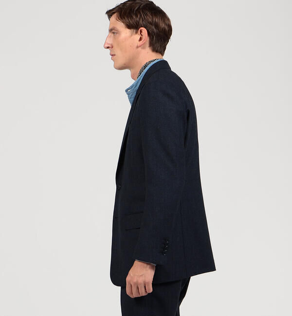 TOMORROWLAND MENS「Super130'sミルドサージ シングルブレステッド2Bジャケット Drago Swing」|テーラードジャケット|