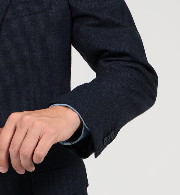 TOMORROWLAND MENS「Super130'sミルドサージ シングルブレステッド2Bジャケット Drago Swing」|テーラードジャケット|