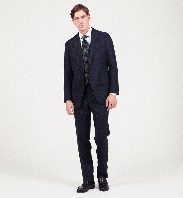 TOMORROWLAND MENS「Super130'sミルドサージ シングルブレステッド2Bジャケット Drago Swing」|テーラードジャケット|