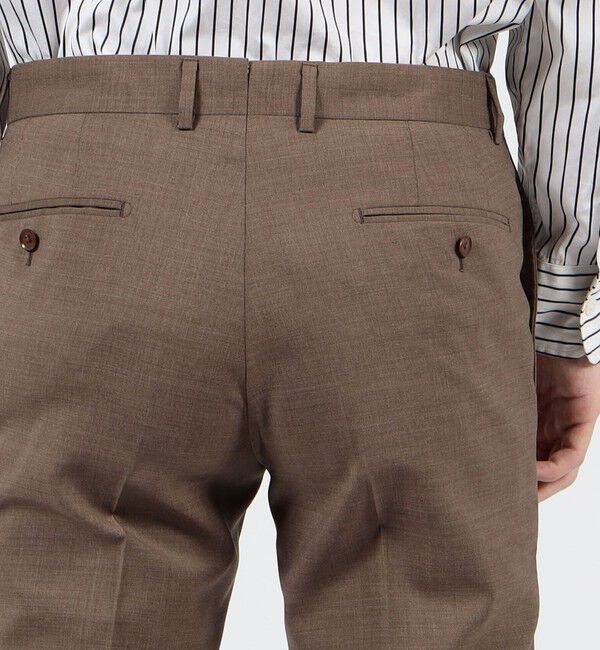 TOMORROWLAND MENS「Super100'sウール ノープリーツスリムスラックス Angelico」|スラックス|