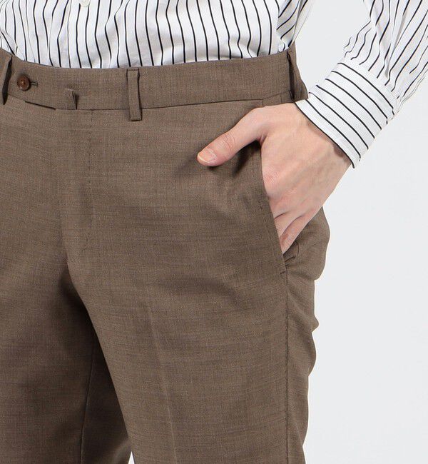 TOMORROWLAND MENS「Super100'sウール ノープリーツスリムスラックス Angelico」|スラックス|