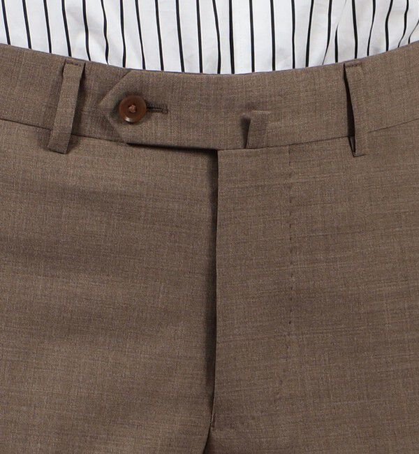 TOMORROWLAND MENS「Super100'sウール ノープリーツスリムスラックス Angelico」|スラックス|