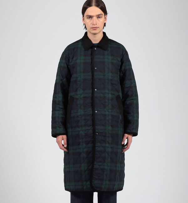 TOMORROWLAND BUYING WEAR「LAVENHAM CHANTRY BLACKWATCH キルティングコート」|ステンカラーコート|