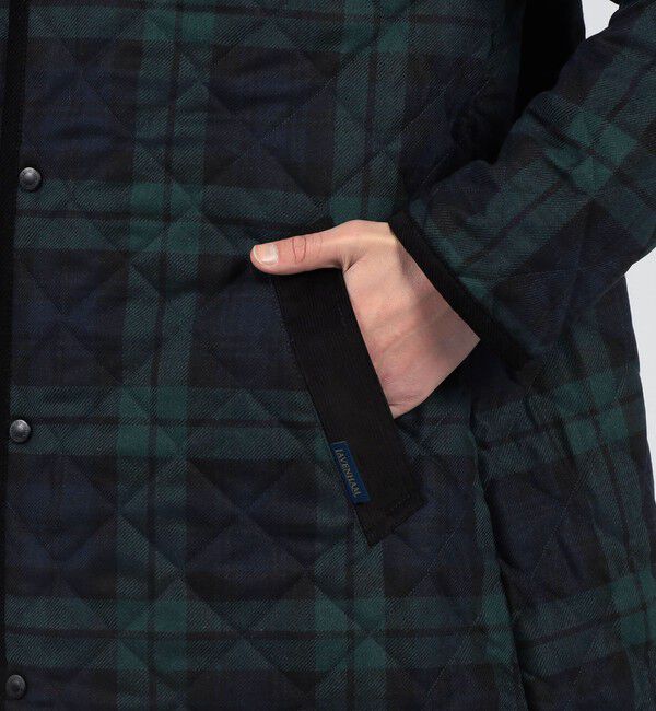 TOMORROWLAND BUYING WEAR「LAVENHAM CHANTRY BLACKWATCH キルティングコート」|ステンカラーコート|