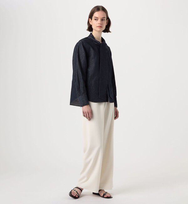 MACPHEE「リアクティブデニム ボウタイブラウス」|シャツ・ブラウス|