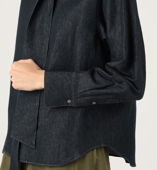 MACPHEE「リアクティブデニム ボウタイブラウス」|シャツ・ブラウス|