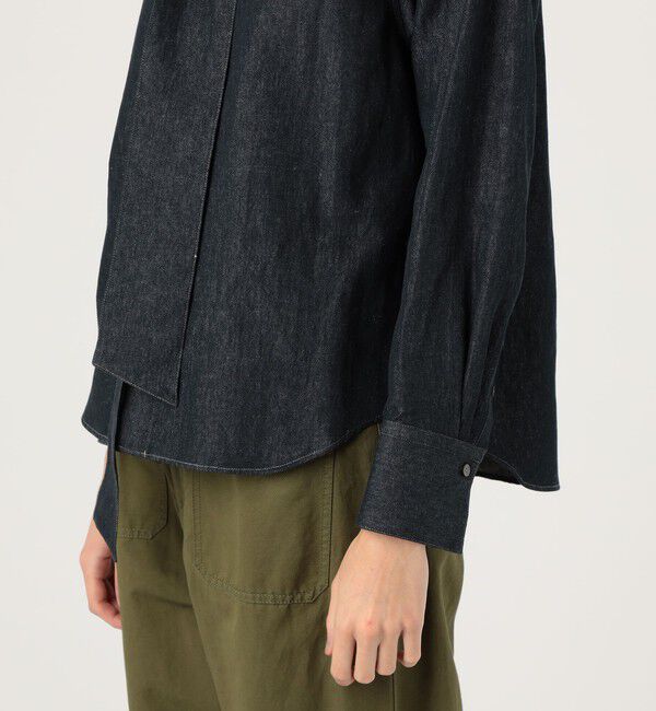 MACPHEE「リアクティブデニム ボウタイブラウス」|シャツ・ブラウス|