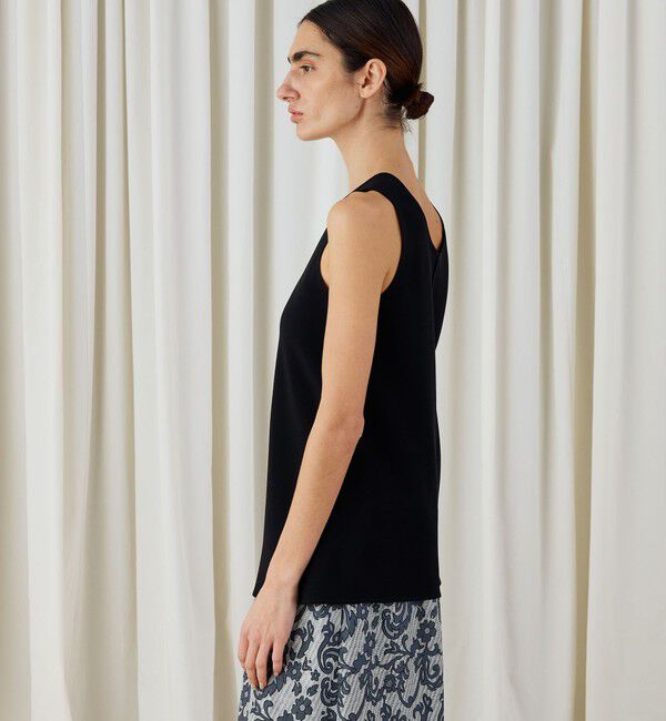 DES PRES「ライトダブルクロス ノースリーブトップス」|シャツ・ブラウス|