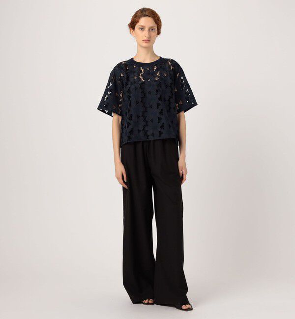 TOMORROWLAND GOODS「BAUM UND PFERDGARTEN　レースクルーネックシャツ」|シャツ・ブラウス|