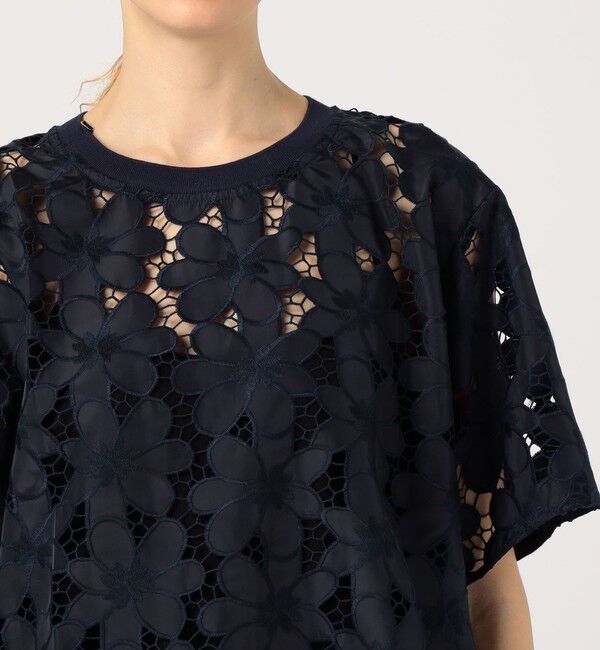 TOMORROWLAND GOODS「BAUM UND PFERDGARTEN　レースクルーネックシャツ」|シャツ・ブラウス|