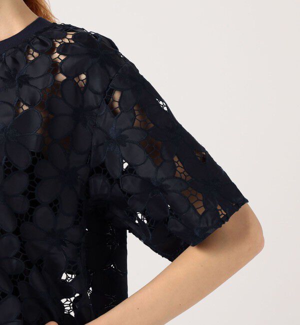 TOMORROWLAND GOODS「BAUM UND PFERDGARTEN　レースクルーネックシャツ」|シャツ・ブラウス|