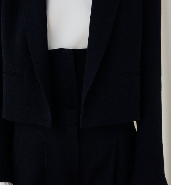 DES PRES「ウールジョーゼット クロップドジャケット」|テーラードジャケット|