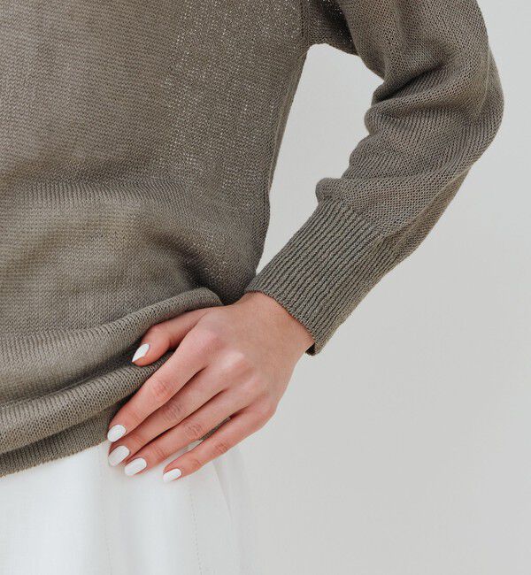 GALERIE VIE「リネンコード ボートネック プルオーバーニット」|ニット・セーター|