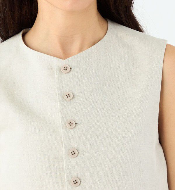 MACPHEE「タイニーヘリンボーン コンパクトジレ」|ベスト・ジレ|