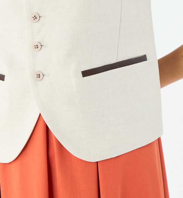 MACPHEE「タイニーヘリンボーン コンパクトジレ」|ベスト・ジレ|