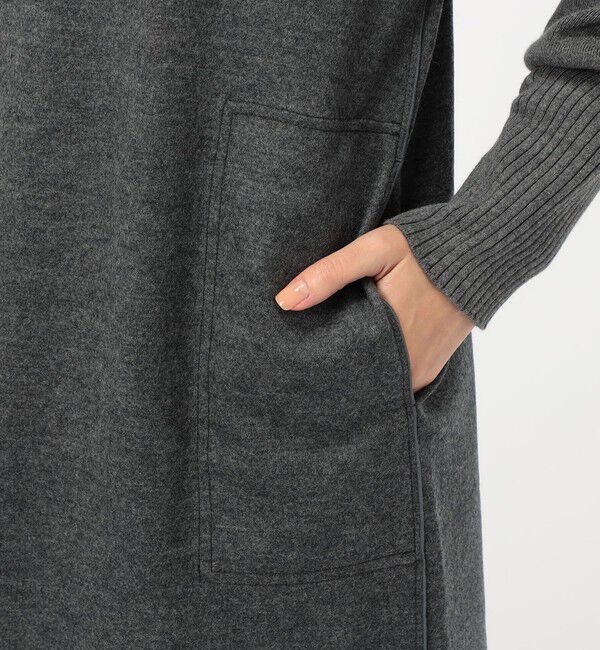 MACPHEE「ニットコンビジャージー ハイネックワンピース」|ワンピース|
